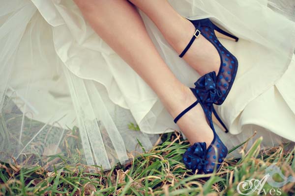 scarpe sposa blu